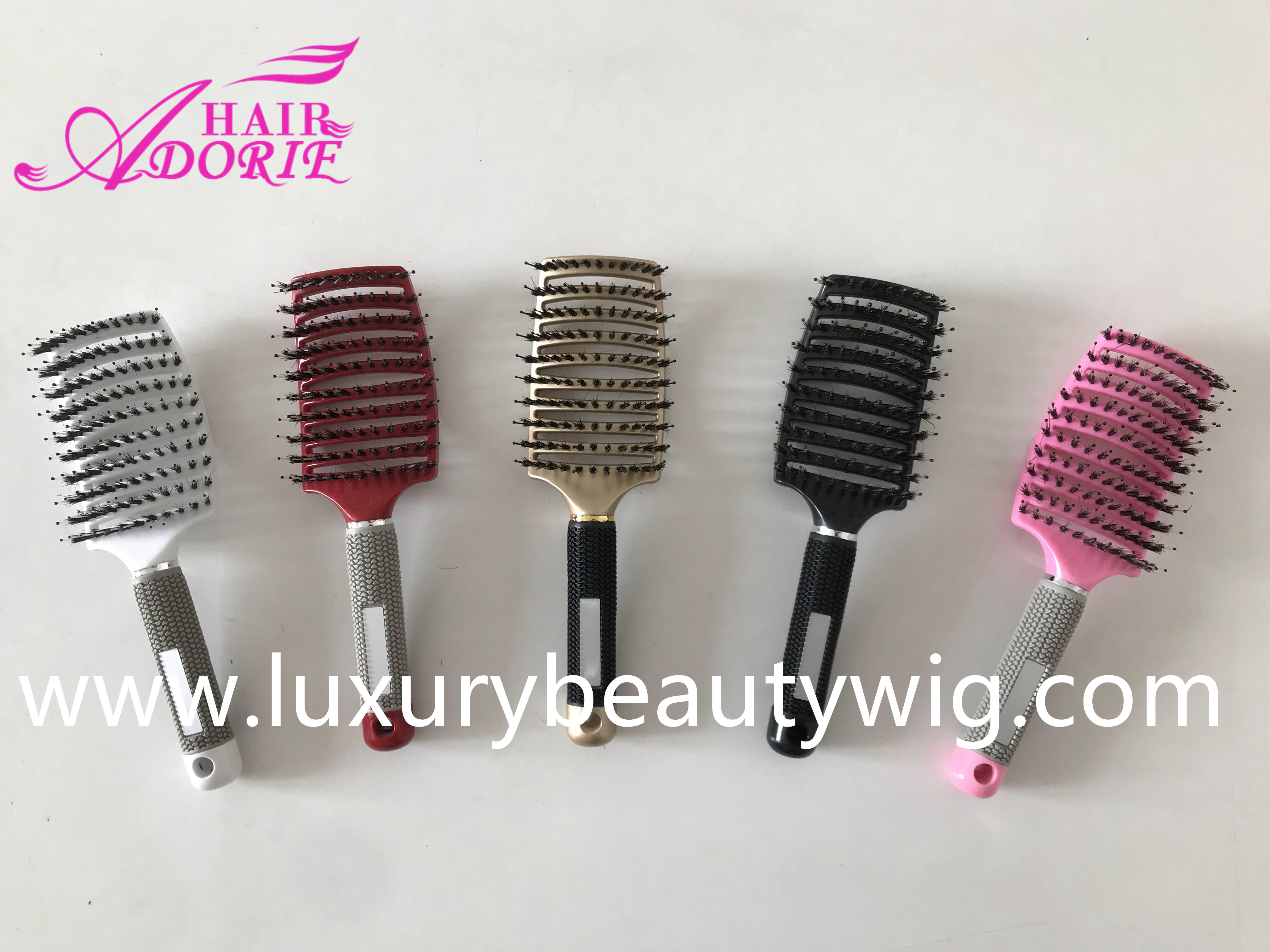Hairdressing Tools Curved Vented Detangle Hair Brush - 副本