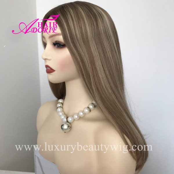 22inch 8/10# Dark Root Jewish wig