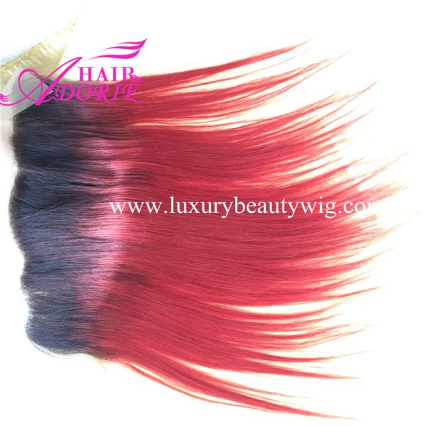 Dark root 1b/red lace frontal - Image 2