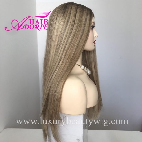 Ombre Color Straight Long Mongolian Jewish Wig - Image 2