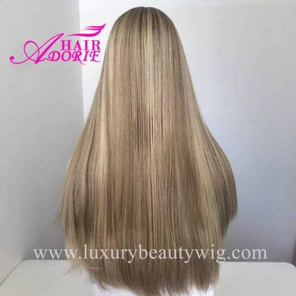 Ombre Color Straight Long Mongolian Jewish Wig - Image 3