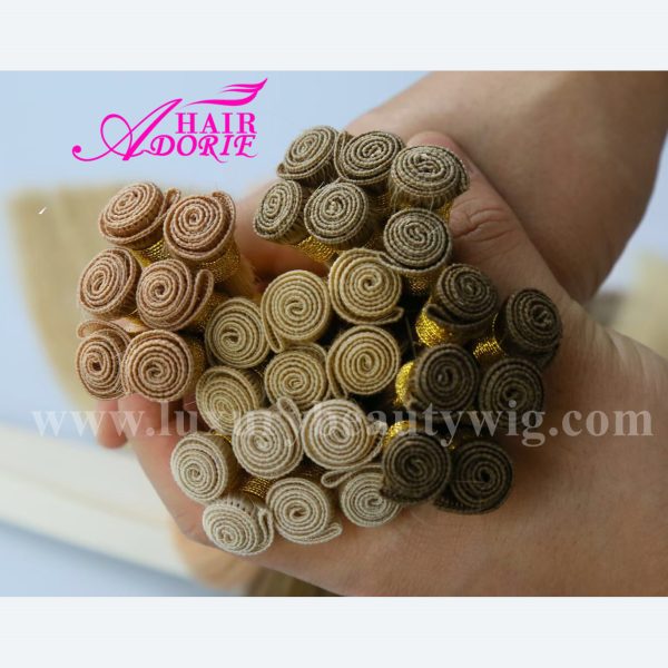 Russian Invisible New Hand Tied Weft Hair Extension Genius Weft Hair - Image 3