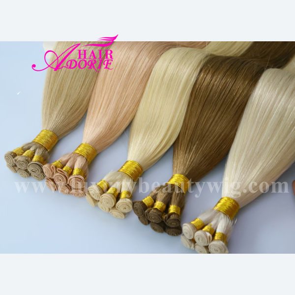 Russian Invisible New Hand Tied Weft Hair Extension Genius Weft Hair - Image 4